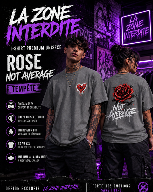 T-Shirt Rose Not Average