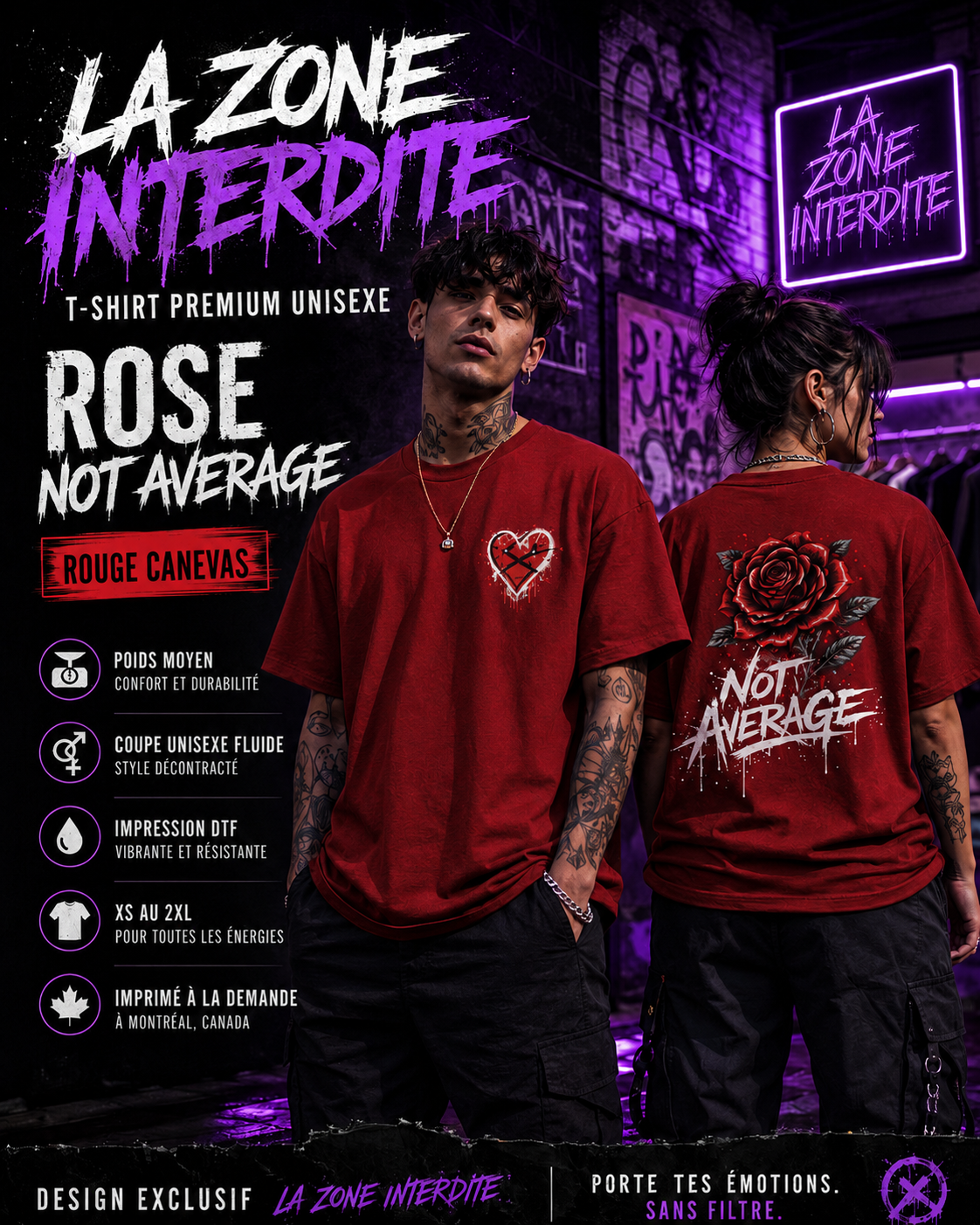 T-Shirt Rose Not Average
