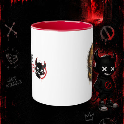 Tasse à Café La Zone Interdite Emoji Jamais Sans Mon Café – 11oz Rouge ou Noir