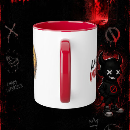 Tasse à Café La Zone Interdite Emoji Jamais Sans Mon Café – 11oz Rouge ou Noir
