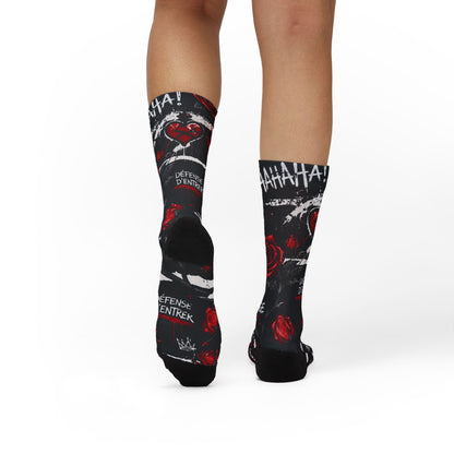 Bas Rose Interdite – Chaussettes Sublimées Unisexes