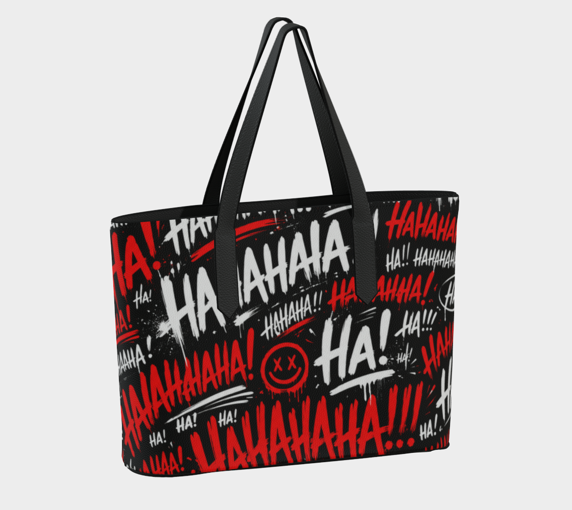 Grand Sac en Cuir Végane Hahaha!