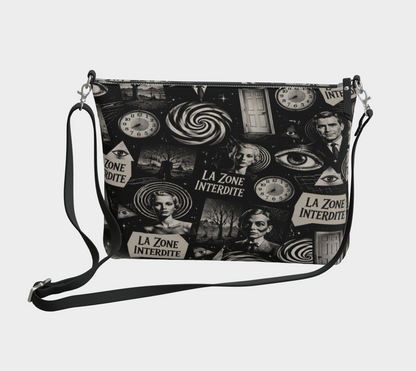 Sac bandoulière en cuir végane Retro Psychédélique