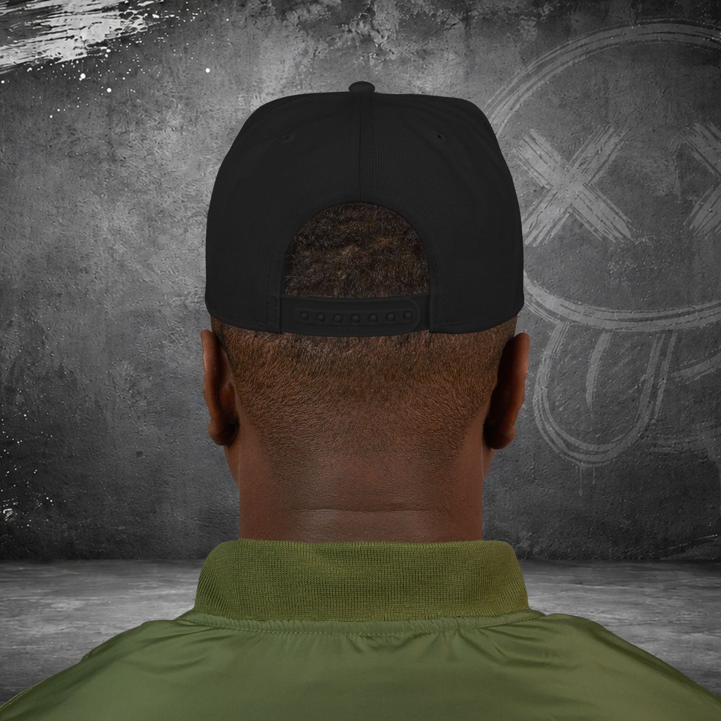 Casquette Snapback Brodé Mal Commodes — Noir Emoji Officiel Blanc Brodé