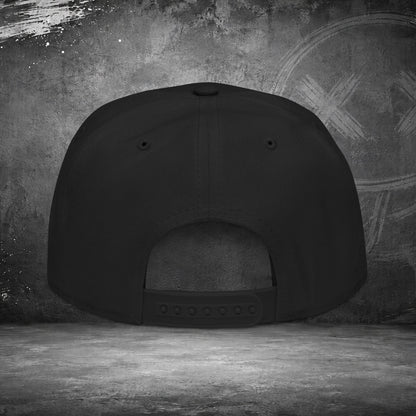Casquette Snapback Brodé Mal Commodes — Noir Emoji Officiel Blanc Brodé