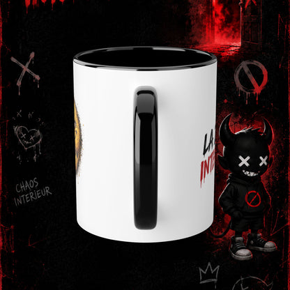Tasse à Café La Zone Interdite Emoji Jamais Sans Mon Café – 11oz Rouge ou Noir