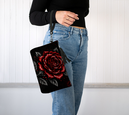 Trousse à maquillage en cuir végane Rose Interdite