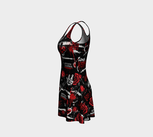 Robe Évasée Rose Interdite