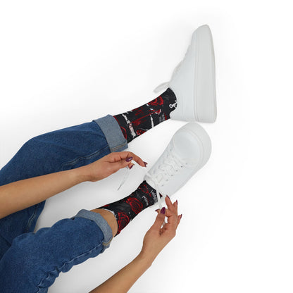 Bas Rose Interdite – Chaussettes Sublimées Unisexes