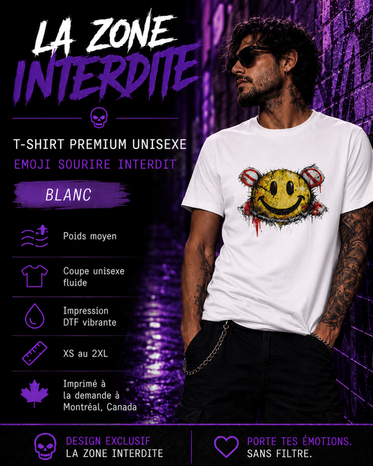T-Shirt Emoji Sourire Interdit