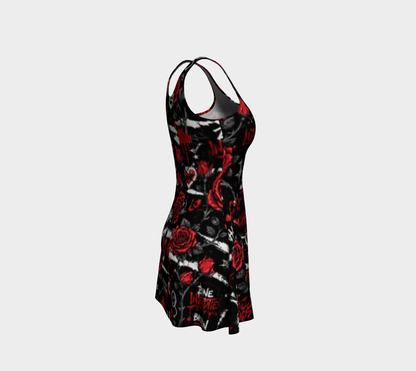 Robe Évasée Rose Interdite
