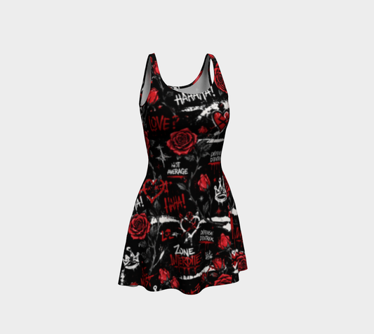 Robe Évasée Rose Interdite