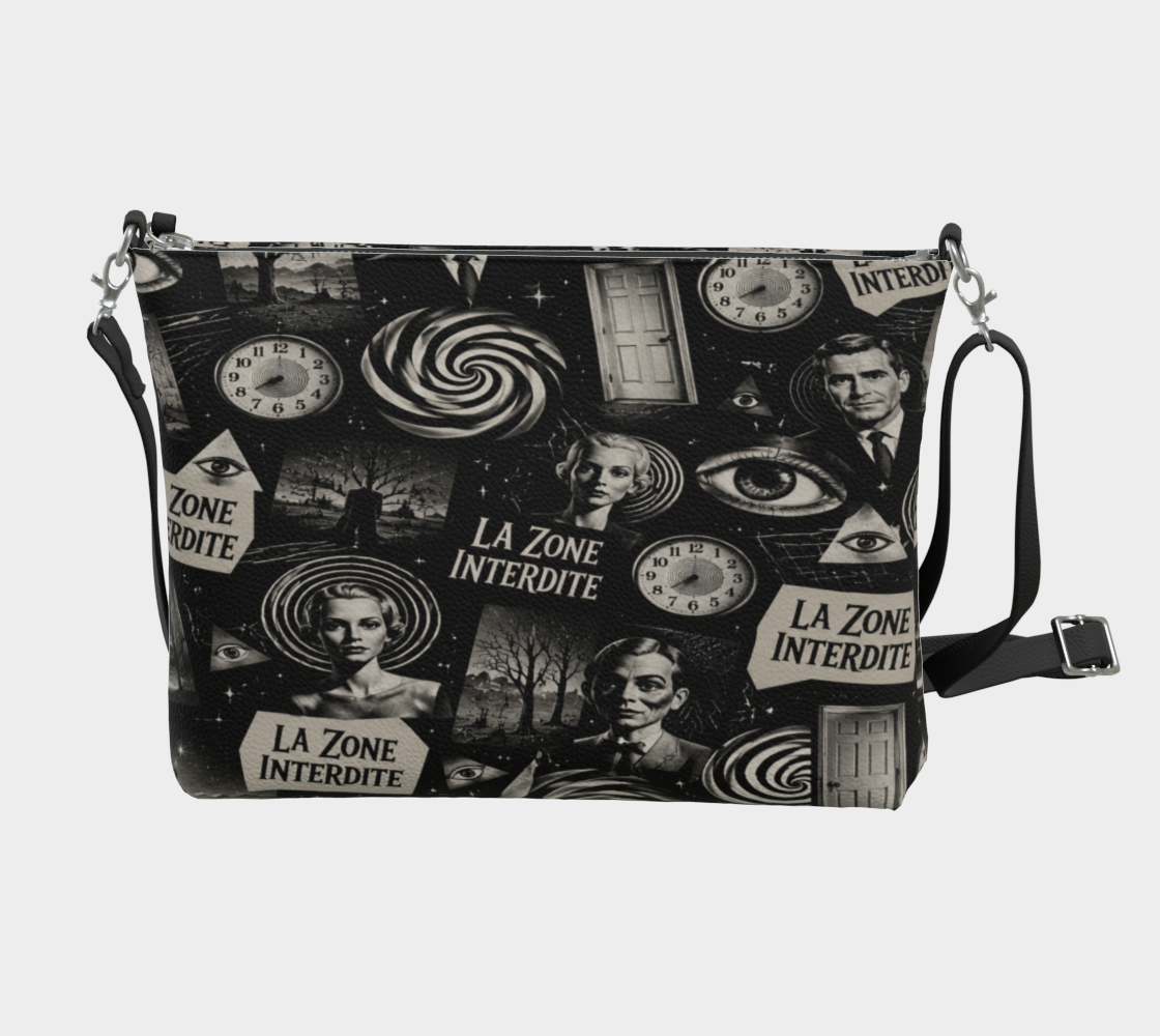 Sac bandoulière en cuir végane Retro Psychédélique