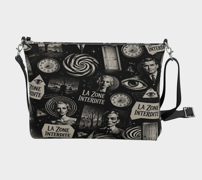 Sac bandoulière en cuir végane Retro Psychédélique