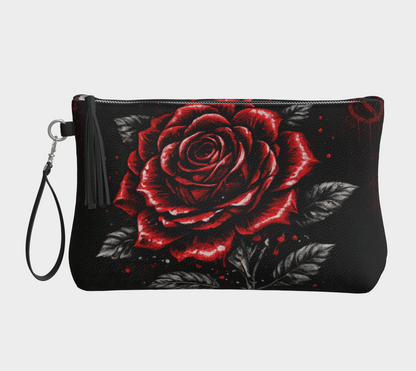 Trousse à maquillage en cuir végane Rose Interdite