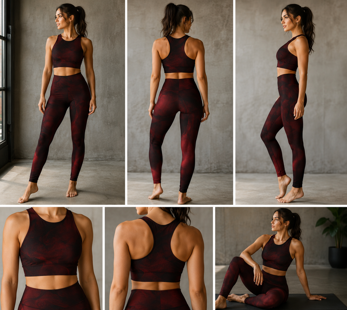 Ensemble Sport Rouge Interdit — Top + Legging