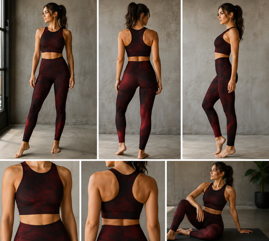 Ensemble Sport Rouge Interdit — Top + Legging