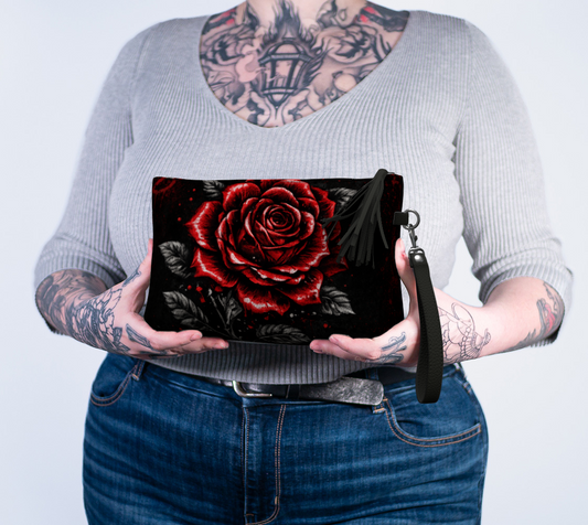 Trousse à maquillage en cuir végane Rose Interdite