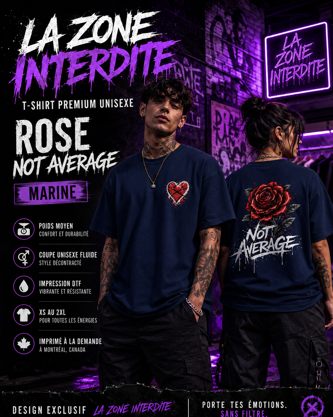 T-Shirt Rose Not Average