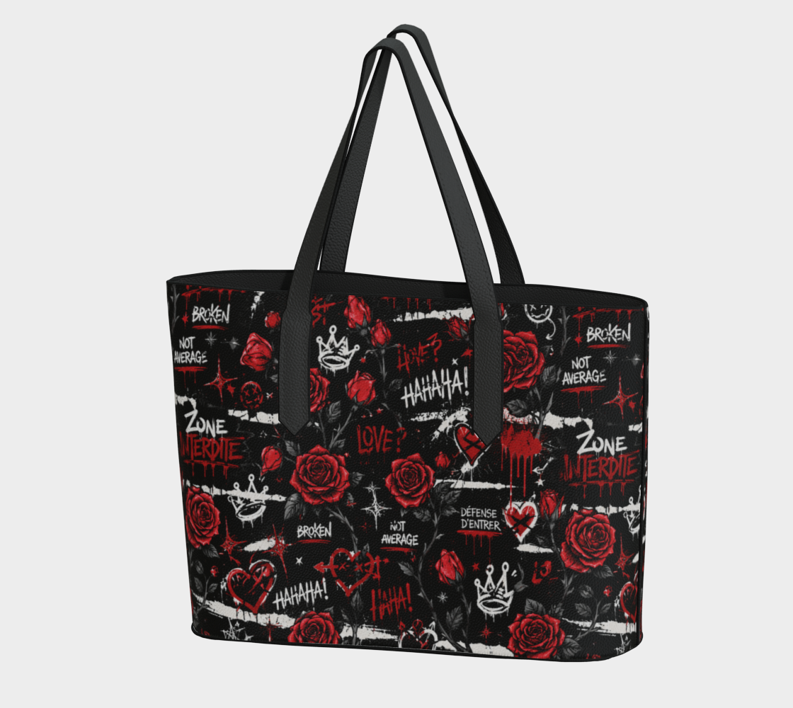 Grand Sac en Cuir Végane Rose Interdite
