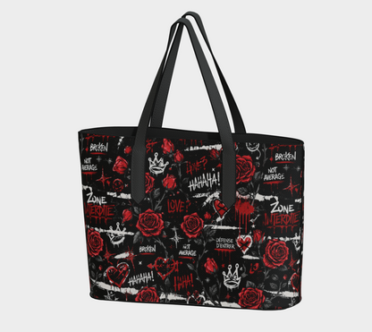 Grand Sac en Cuir Végane Rose Interdite