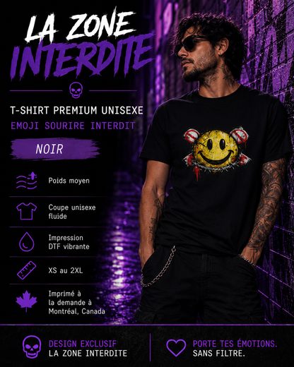 T-Shirt Emoji Sourire Interdit