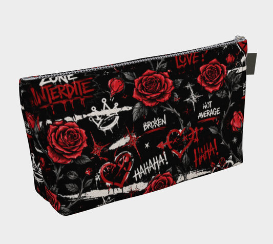 Trousse polyvalente en toile Rose Interdite