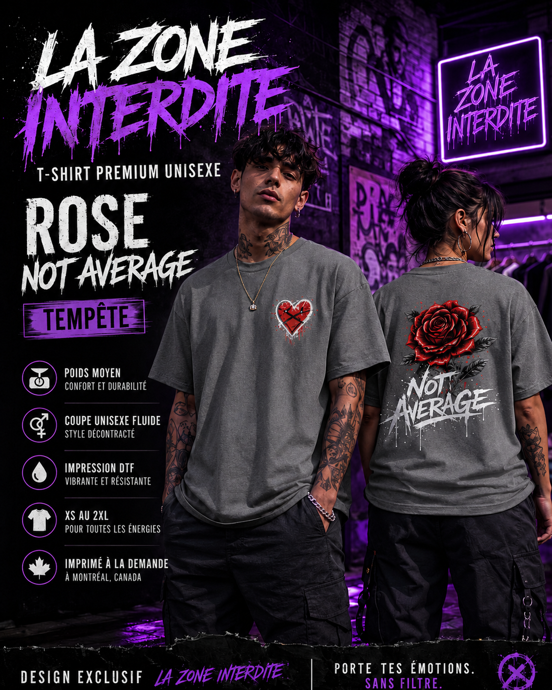 T-Shirt Rose Not Average