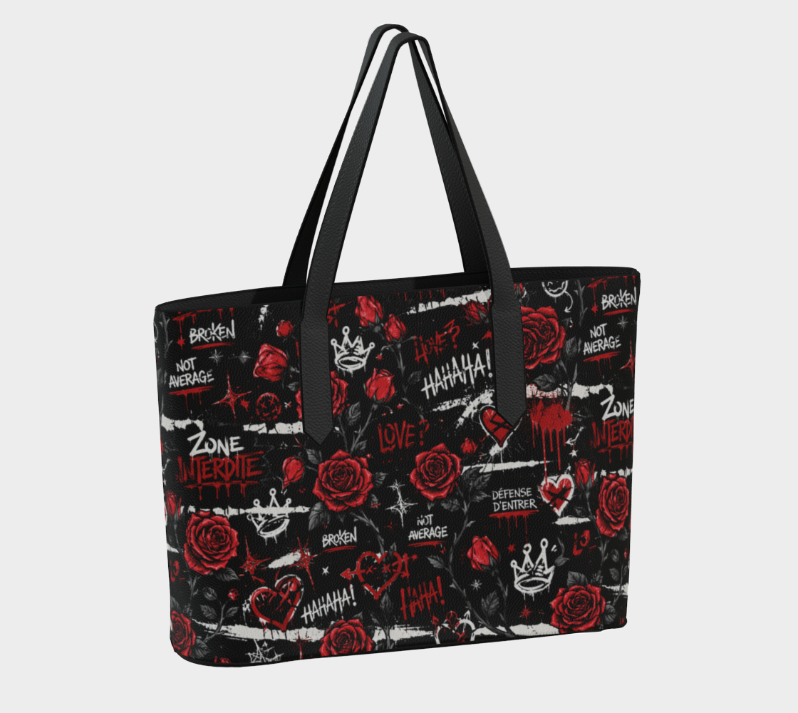 Grand Sac en Cuir Végane Rose Interdite